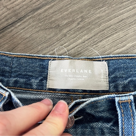 Everlane The 90s Cheeky Jean Button Fly Classic Blue Denim Jeans Womens 24 - Picture 3 of 7